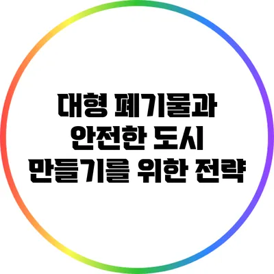 대형 폐기물과 안전한 도시 만들기를 위한 전략