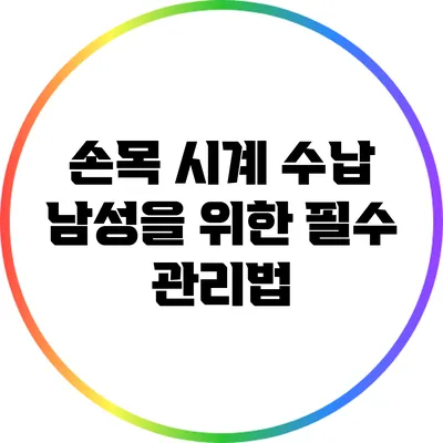 손목 시계 수납: 남성을 위한 필수 관리법