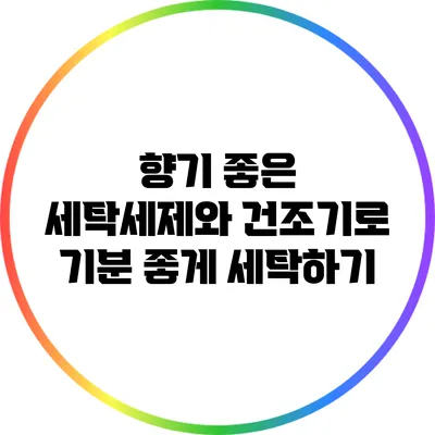 향기 좋은 세탁세제와 건조기로 기분 좋게 세탁하기