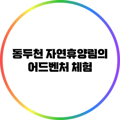 동두천 자연휴양림의 어드벤처 체험