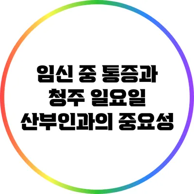 임신 중 통증과 청주 일요일 산부인과의 중요성