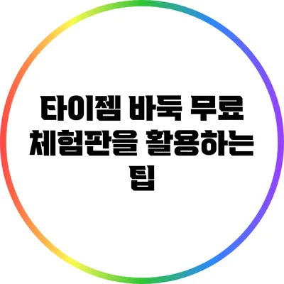 타이젬 바둑 무료 체험판을 활용하는 팁