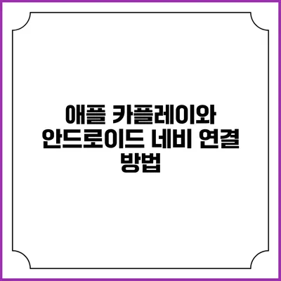 애플 카플레이와 안드로이드 네비 연결 방법