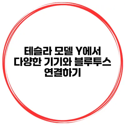 테슬라 모델 Y에서 다양한 기기와 블루투스 연결하기